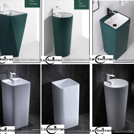 Modern Green & White Luxury Porcelain Wash Basin