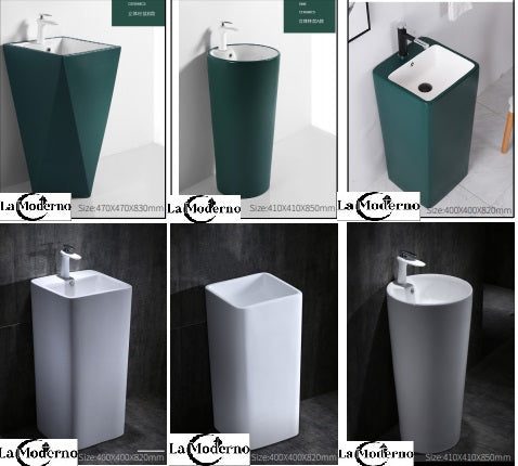 Modern Green & White Luxury Porcelain Wash Basin