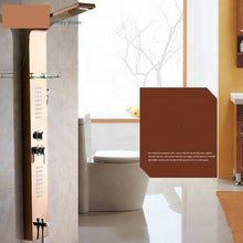 Lade das Bild in den Galerie-Viewer, Bathroom Bath Rain Shower Column Set Stainless Steel Thermostatic Wall Shower Panel
