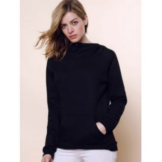Stylish Front Pockets Solid Color Long Sleeve Women's Hoodie