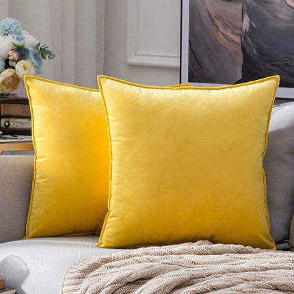 Neue, luxuriöse, weiche Kissenbezüge aus lila Samt für Hotel- und Heimsofas 