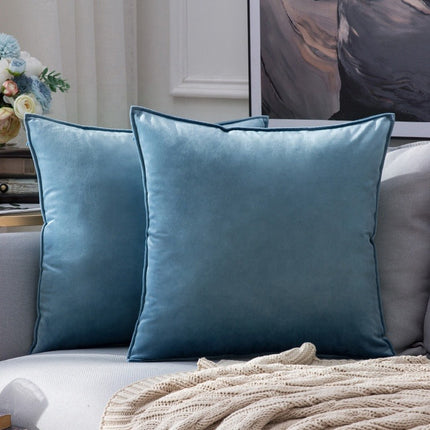 Neue, luxuriöse, weiche Kissenbezüge aus lila Samt für Hotel- und Heimsofas 