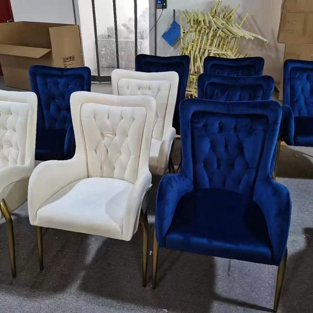 Table à manger Chaises de luxe en acier inoxydable