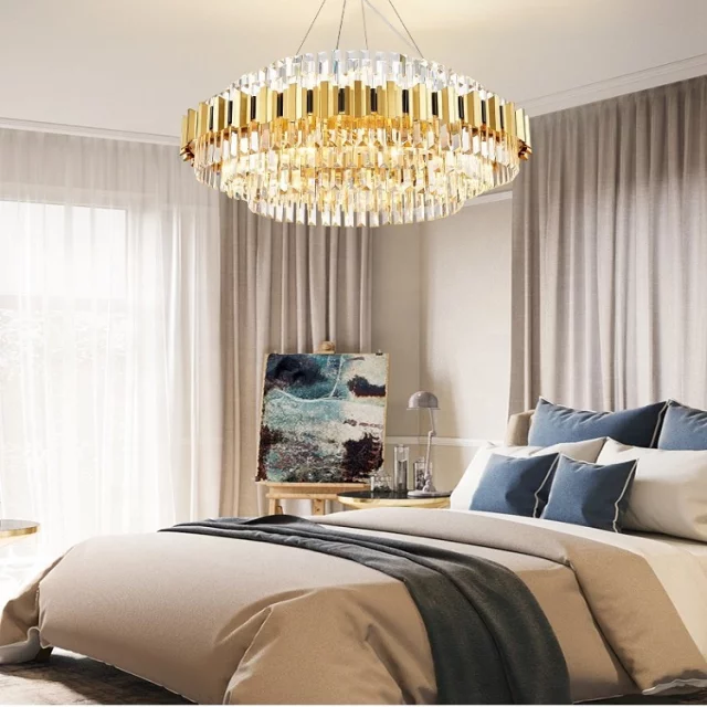 luxury vintage crystal modern fixtures indoor living room hanging decoration lighting chandelier