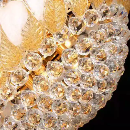 european style candle chandelier creative modern chandelier crystal lighting led lustre k9 hanging lamp for restaurant kitchen