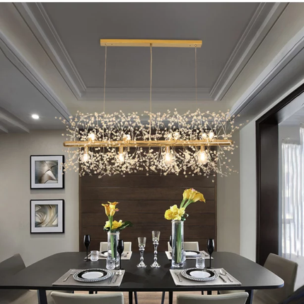 luxury crystal stainless steel  pendant light
