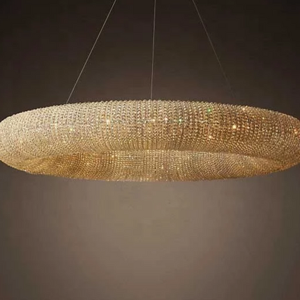 Circular Living Room Creative Beads String Pendant lamp