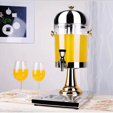 Electroplating Gold Stainless Steel Water, Juice Dispenser Elegant Luxury Hotel Juice Storage