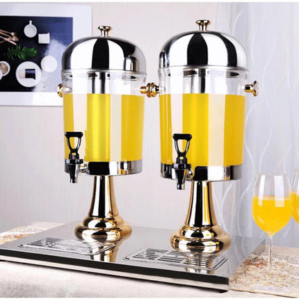 Electroplating Gold Stainless Steel Water, Juice Dispenser Elegant Luxury Hotel Juice Storage