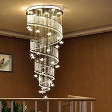 Lade das Bild in den Galerie-Viewer, Crystal Stainless Luxury Chandelier high ceiling
