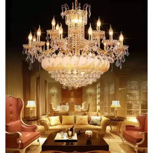 european style candle chandelier creative modern chandelier crystal lighting led lustre k9 hanging lamp for restaurant kitchen