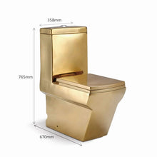 Load image into Gallery viewer, Ceramic Bathroom Accessories Gold Plated Toilet
