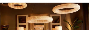 Circular Living Room Creative Beads String Pendant lamp