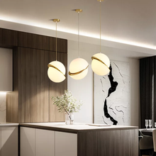 Load image into Gallery viewer, Lighting Gold Suspension Glass Led Pendant Lamp
