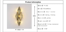 Load image into Gallery viewer, Diamond Wall Lamp for Bedroom or Hallway Luxury Design Made of Iron
