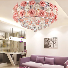 Load image into Gallery viewer, Crystal ball chandelier rose lamp lighting
