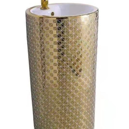 Stand alone Hand Wash Basin Gold Design Bathroom accessories
