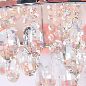 Crystal ball chandelier rose lamp lighting