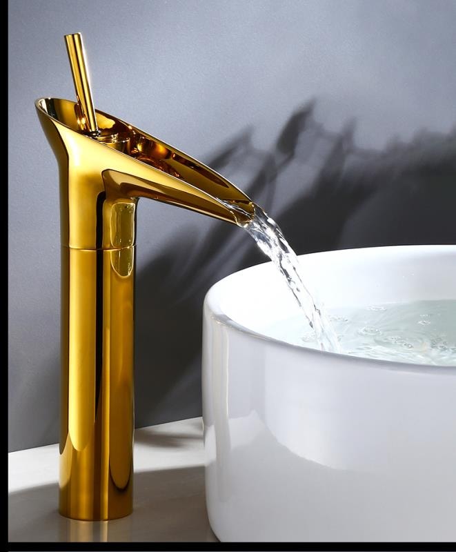 Gold Electroplating Faucet For Basin Indian Design