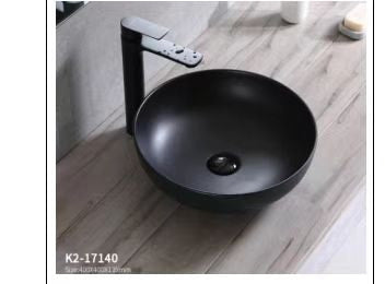 Black ceramic bathroom accessories wash basin