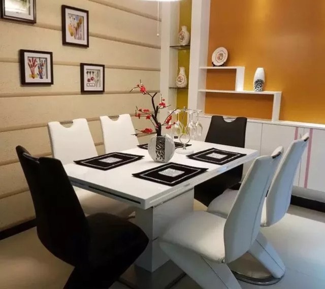 Luxury White Dining Set