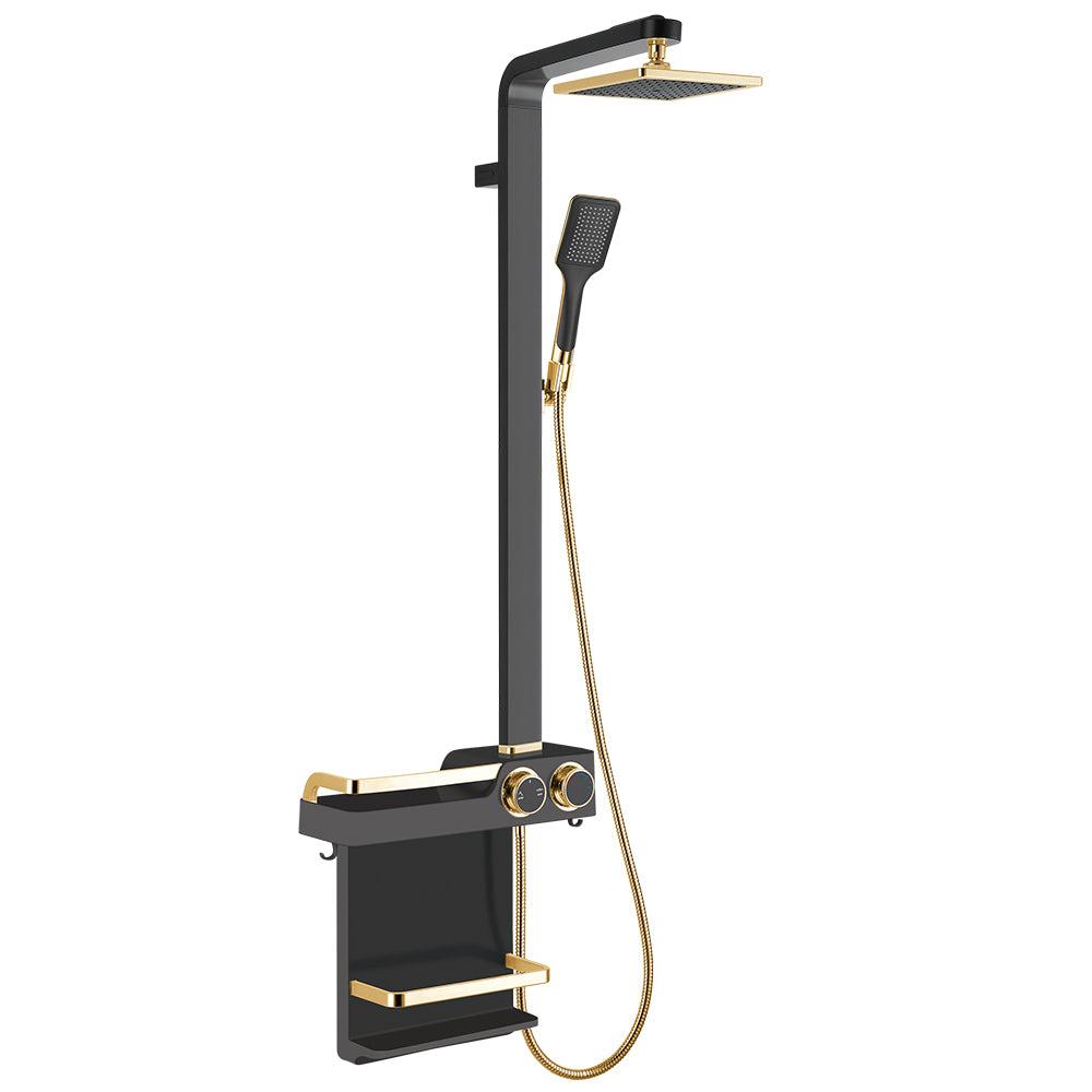 Factory competitive price best design rain shower -  Black + Gold