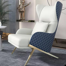 Charger l&#39;image dans la galerie, LEATHER European style Chair stainless Gold Legs
