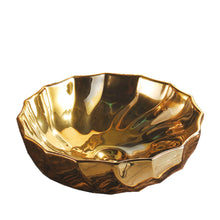 Загрузить изображение в средство просмотра галереи, Art Sink Countertop Ceramic Gold Hand Wash Basin
