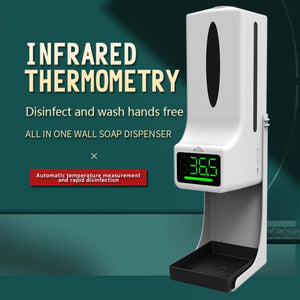 2 in 1 sensor thermometer and sensor alcohol dispenser