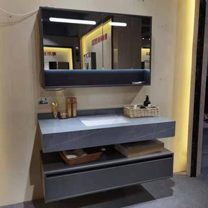 Cabinet Set Grey Color with Led light Cabinet