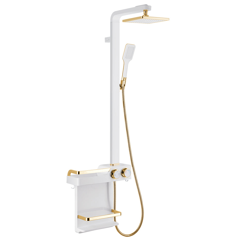 Factory Competitive Price Best Design Rain Shower - White + Gold