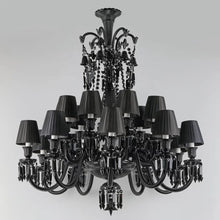 Load image into Gallery viewer, Elegant Black Chandelier Glass and Crystal
