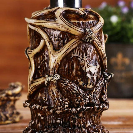 Gelflaschenhalter-Spender im Vintage-Retro-Stil mit rustikalem Motiv