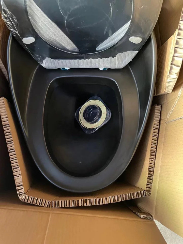 Egg Shape Toilet Bowl Black Edition New Shaped Designs Sanitary Ware Bathroom WC One Piece Toilet Bathroom Accessories