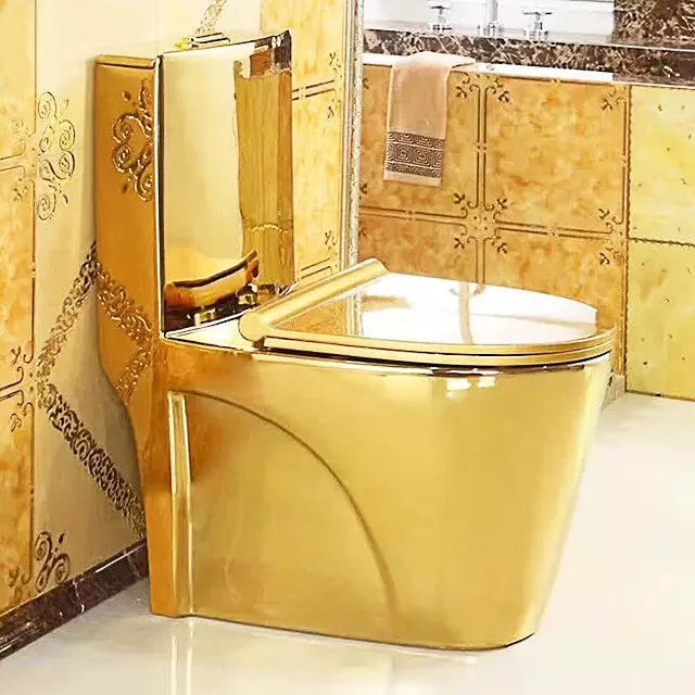 Toilet Bowl Gold edition Bathroom Accessories Electroplating Ceramic