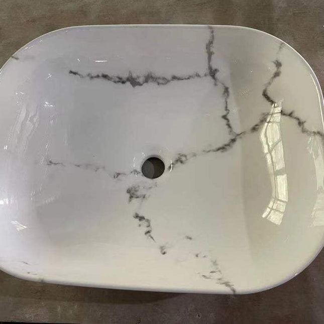 Luxury Hand Wash Basin white Marble Bathroom Accessories