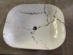 Luxury Hand Wash Basin white Marble Bathroom Accessories