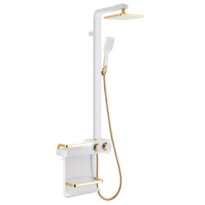 Factory competitive price best design rain shower - White + Gold