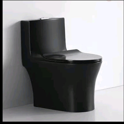 Cuvette de toilette en céramique noire brillante, électroplaquée et cuite à haute température