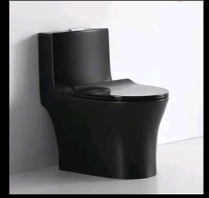 Black Gloss Toilet Bowl Ceramic Electroplated Fired in High Temperature