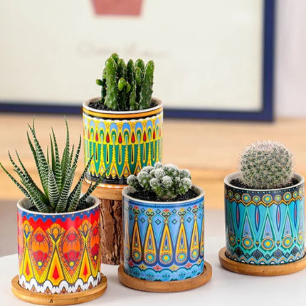 Geometric Pots Ceramic 4pcs per Box