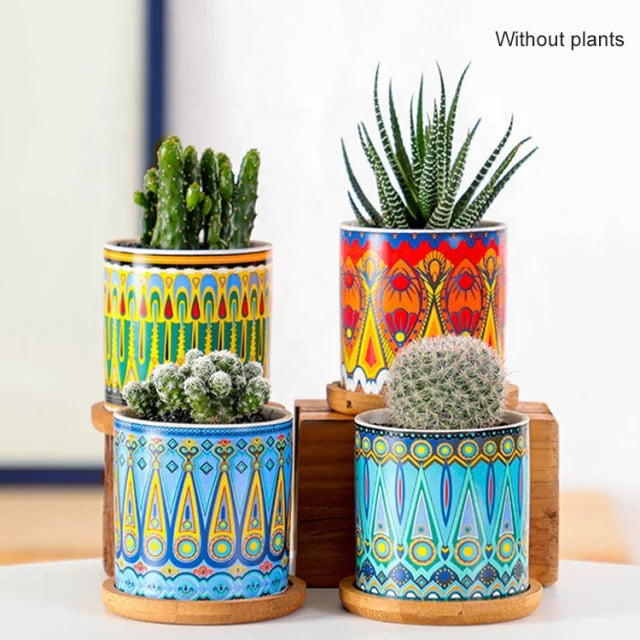 Geometric Pots Ceramic 4pcs per Box – La Moderno