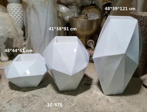 Fiberglass Vase For Real And Artificial Plants