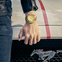 Загрузить изображение в средство просмотра галереи, Men Digital Watch Waterproof Gold Stainless Steel Men Luxury Automatic Accessories Multifunctional Chronograph Dial Gift Ideas
