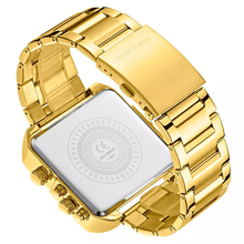 Cargar imagen en el visor de la galería, Men Digital Watch Waterproof Gold Stainless Steel Men Luxury Automatic Accessories Multifunctional Chronograph Dial Gift Ideas
