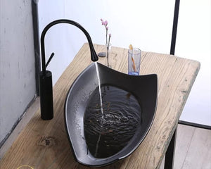 Wash Basin Ceramic Boat Ark BLACK Edition