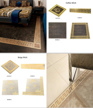 12x60cm Luxury Versace White Gold Border Tiles Luxury Edition Mosaic Dubai Tiles 12pcs in a box