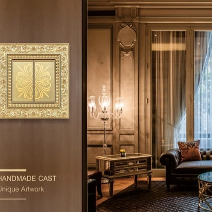 Vintage Luxury Metal Curved Switch Gang Switch