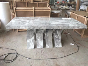 Marble Dining Table Gray Home Furniture
