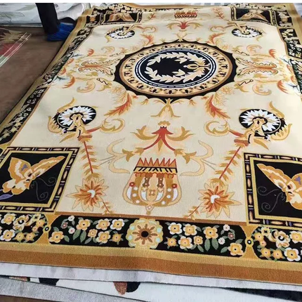 Carpet Persian Design washable anti slip Wool Silk Rug